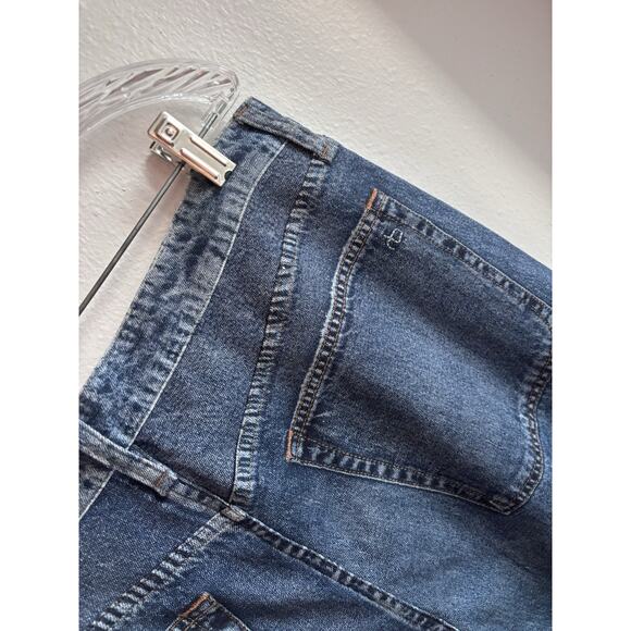 Rag & Bone Miramar Pants Terry Denim Print High Rise Wide Leg Women Size 32 - Picture 6 of 9